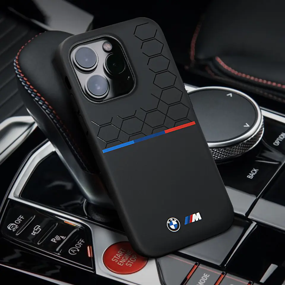 BMW BMHCP14X22SMPK iPhone 14 Pro Max 6.7" czarny/black M Silicone Pattern
