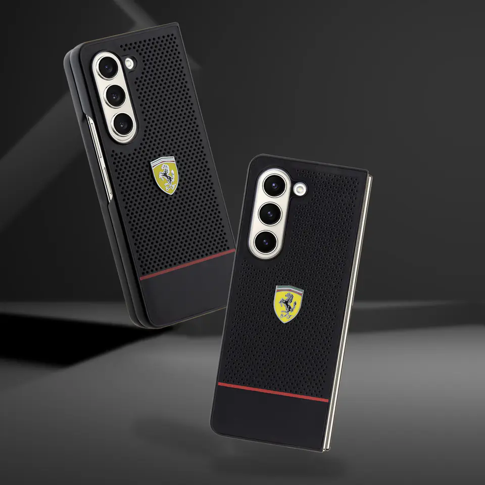 Ferrari FEHCZFD5PSEK Z Fold5 F946 czarny/black hardcase Perforated Line