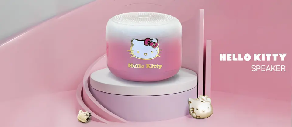 Hello Kitty głośnik Bluetooth 5.0 HKWSBT6GKEP różowy/pink Electroplate Gradient