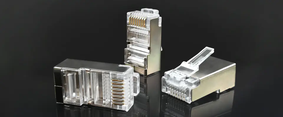 Qoltec Wtyk złącze modularne RJ45 | CAT6 | FTP | Pozłacane styki | 100 sztuk