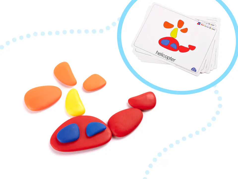 Creative pebbles colorful montessori puzzle