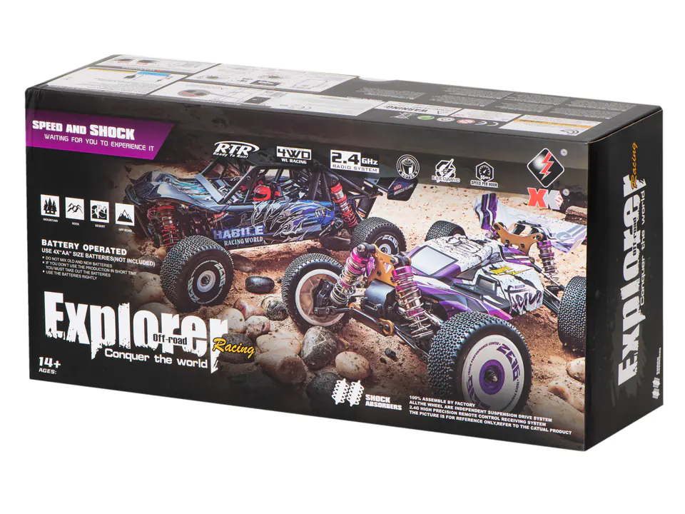 RC car WLtoys 124018 2,4GHz 1:12 55km/h black