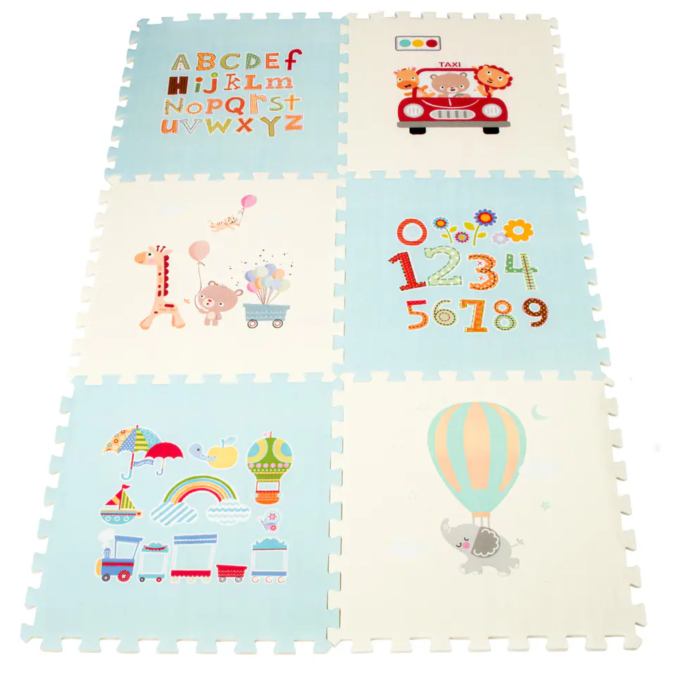 Puzzle foam mat for kids sky 177x118x1,3cm