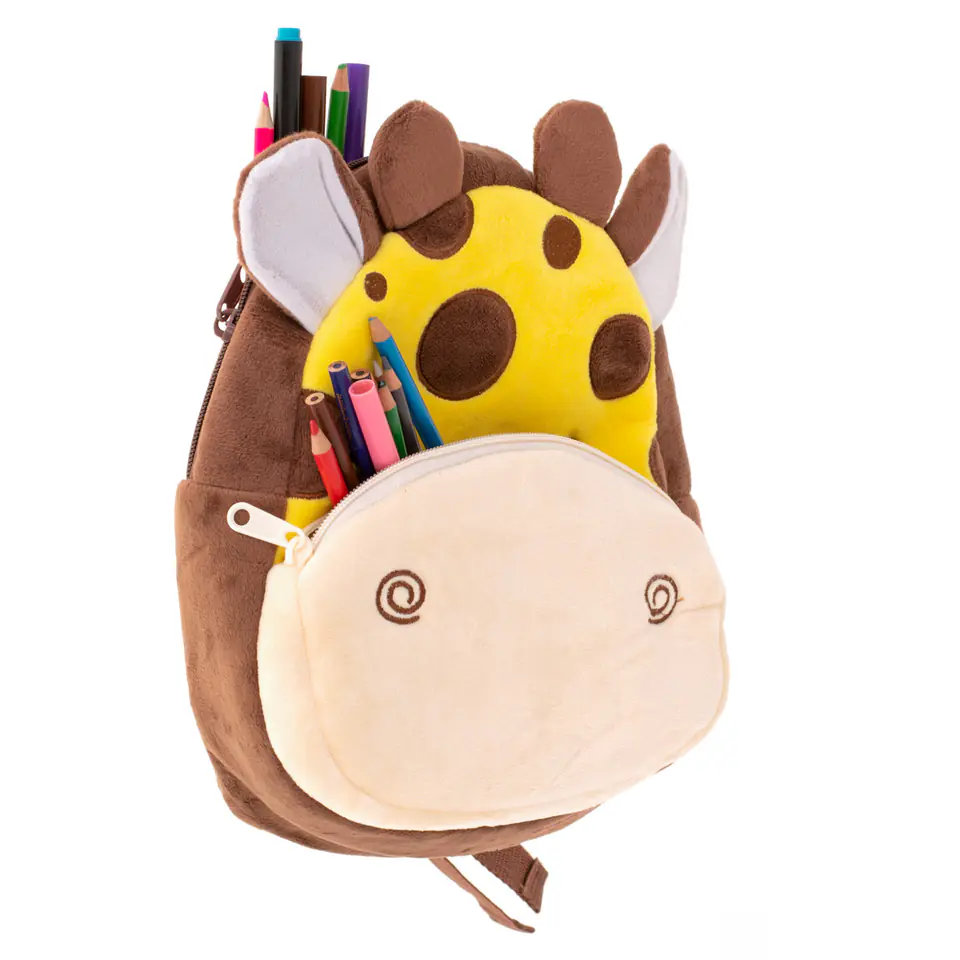 Preschooler's backpack plush giraffe 24cm