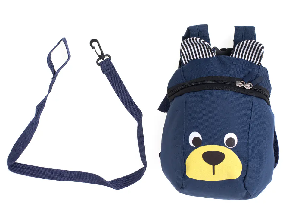 Preschooler's backpack children's teddy bear navy blue