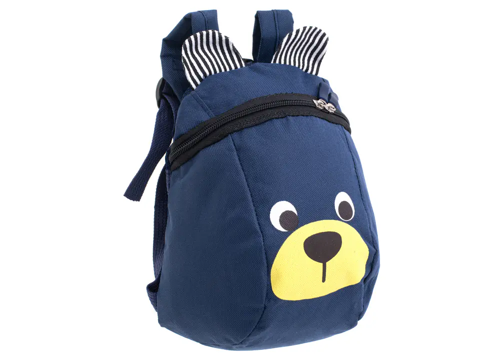 Preschooler's backpack children's teddy bear navy blue