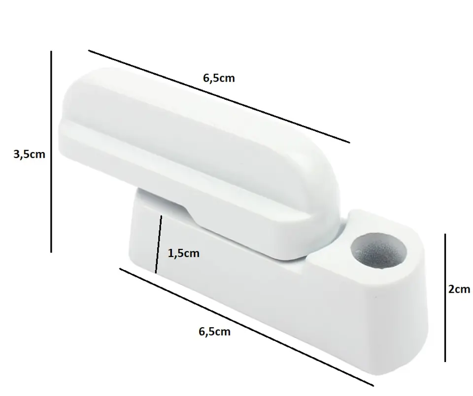 Security window lock white 2pcs