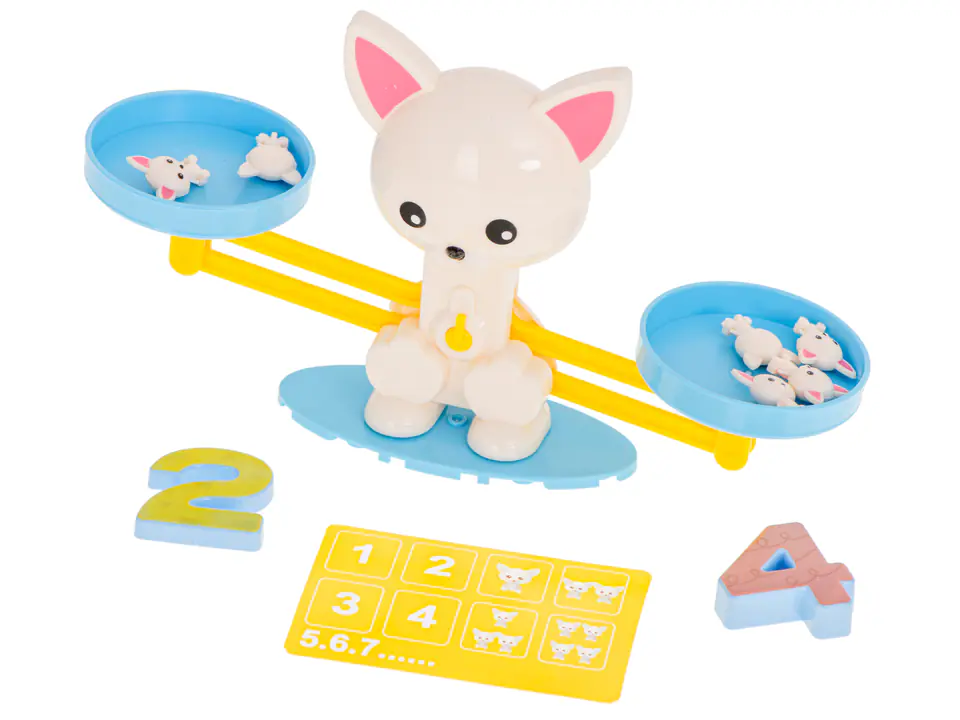 Weighing pan educational learning to count dog mini