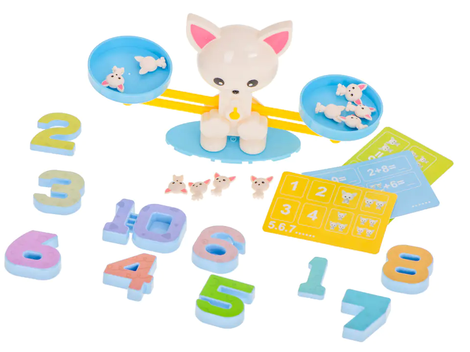 Weighing pan educational learning to count dog mini