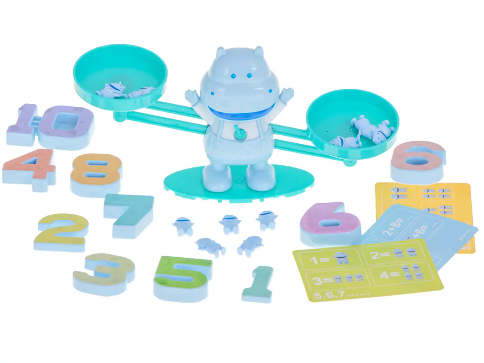 Weighing pans educational learning to count hippos mini