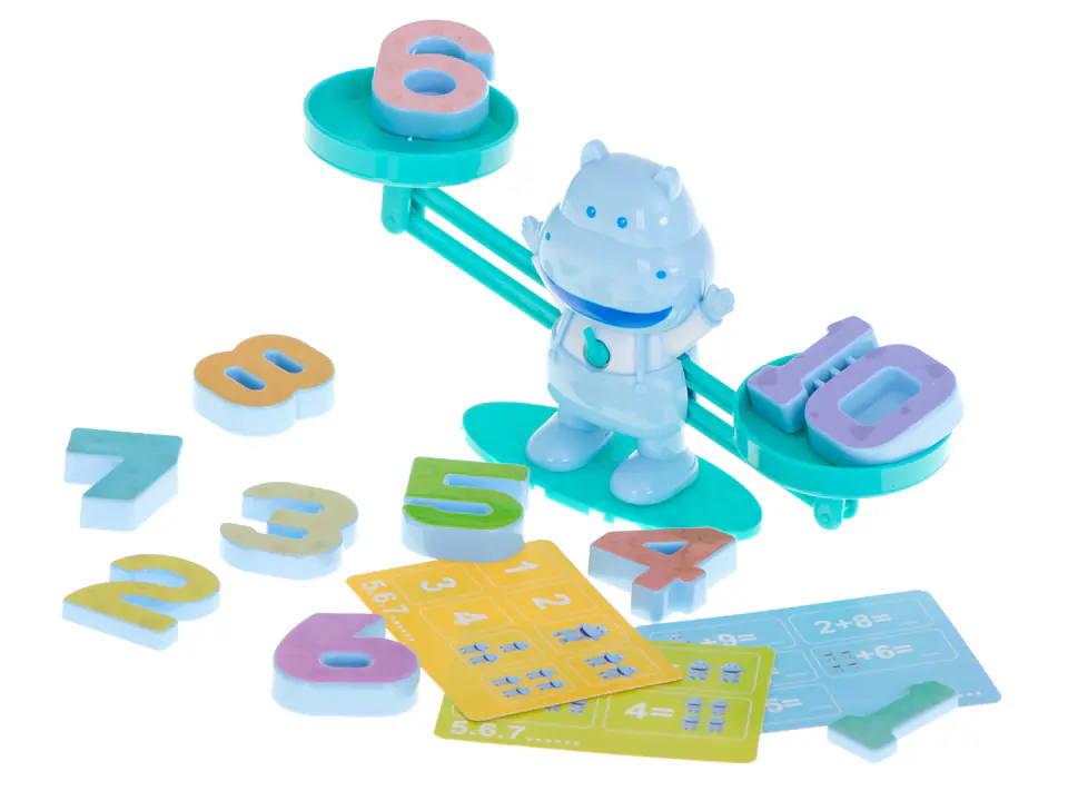 Weighing pans educational learning to count hippos mini