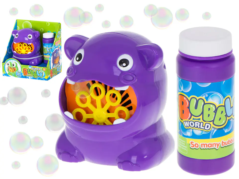 Bubbles soap bubble vending machine hippopotamus hippie