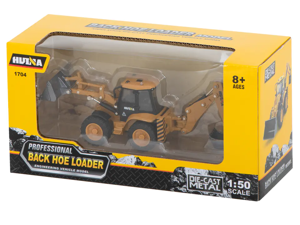 Excavator Loader Bulldozer with Bucket Metal Model Die-Cast H-toys 1704 1:50