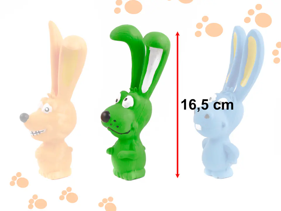 Dog toy rubber rabbit teether 16,5cm