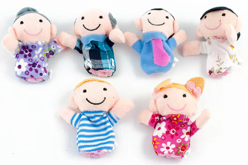 Plush puppets Mascots finger mascots family 6pcs