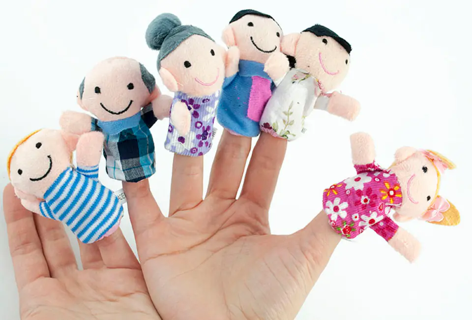 Plush puppets Mascots finger mascots family 6pcs