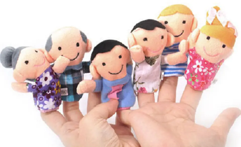 Plush puppets Mascots finger mascots family 6pcs