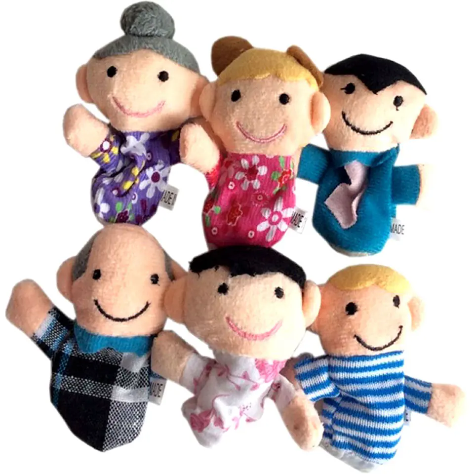 Plush puppets Mascots finger mascots family 6pcs