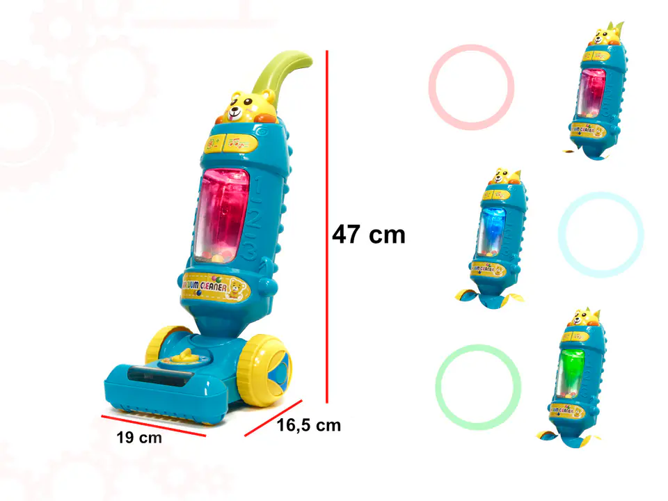 Interactive vacuum cleaner for children with sound