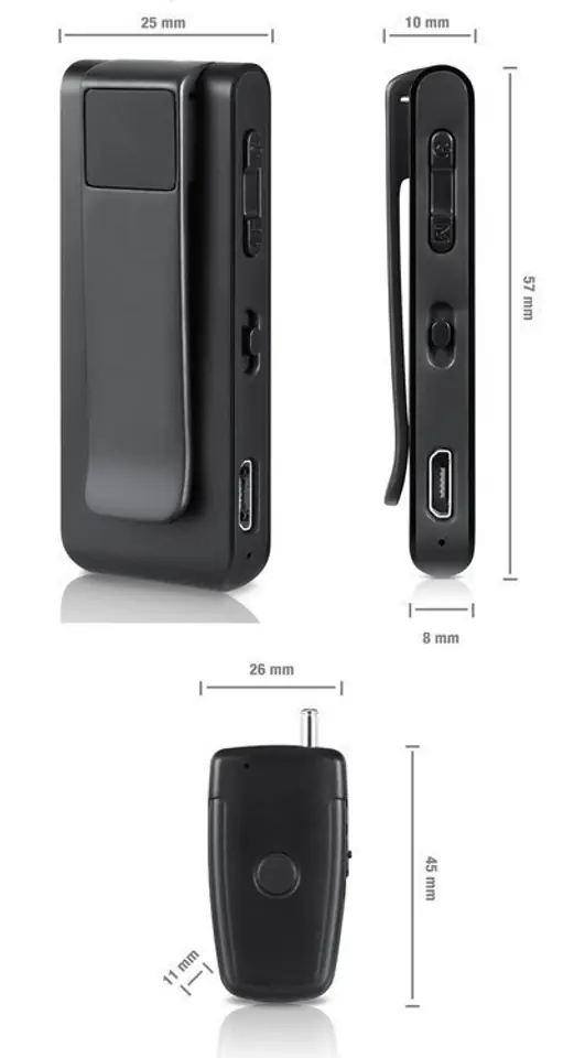 Podsłuch Dyktafon Szpiegowski Cyfrowy DVR-309 16GB