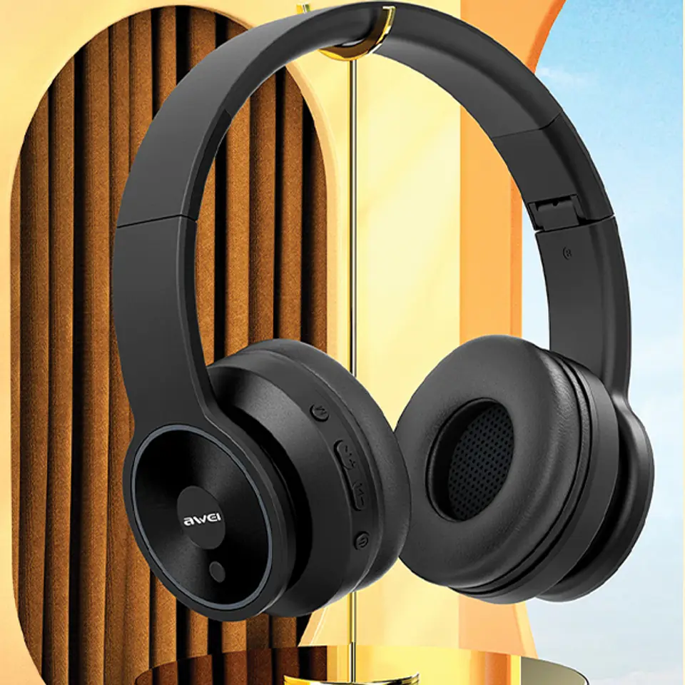 AWEI słuchawki nauszne A996 Pro ANC Bluetooth czarny/black