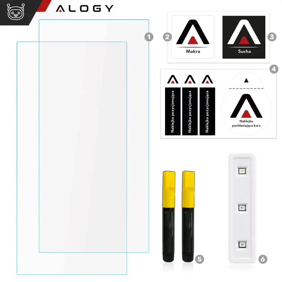 2x Szkło hartowane do Samsung Galaxy S24 Ultra na ekran z lampą UV Glass 9H Glue Alogy