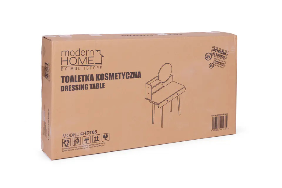 Duża nowoczesna toaletka kosmetyczna lustro półki ModernHome