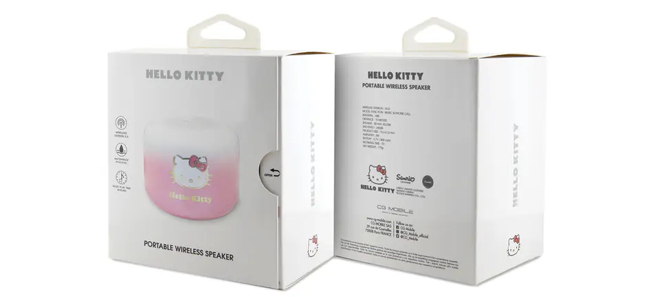 Hello Kitty głośnik Bluetooth 5.0 HKWSBT6GKEP różowy/pink Electroplate Gradient