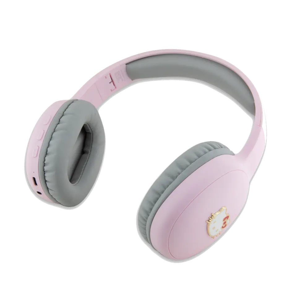 Hello Kitty słuchawki nauszne Bluetooth HKBHA1BKHLMP różowe/pink Metal Logo