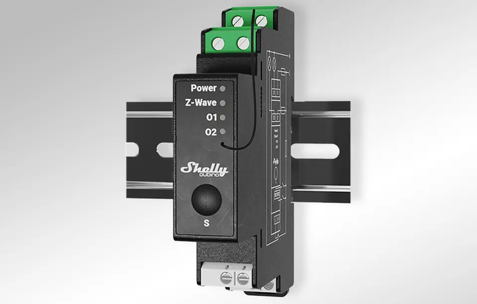2-kanałowy przekaźnik na szynę DIN z pomiarem energii Shelly Qubino Pro 2PM