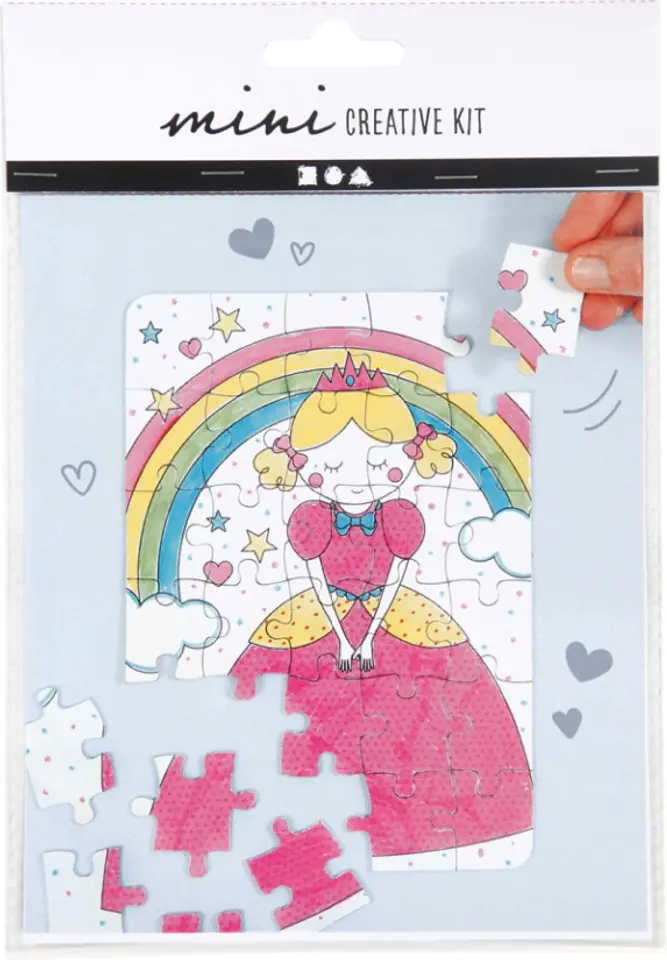 Zestaw mini puzle KSIĘŻNICZKA-kolorowanka 0451-0025-83 Panta-Plast