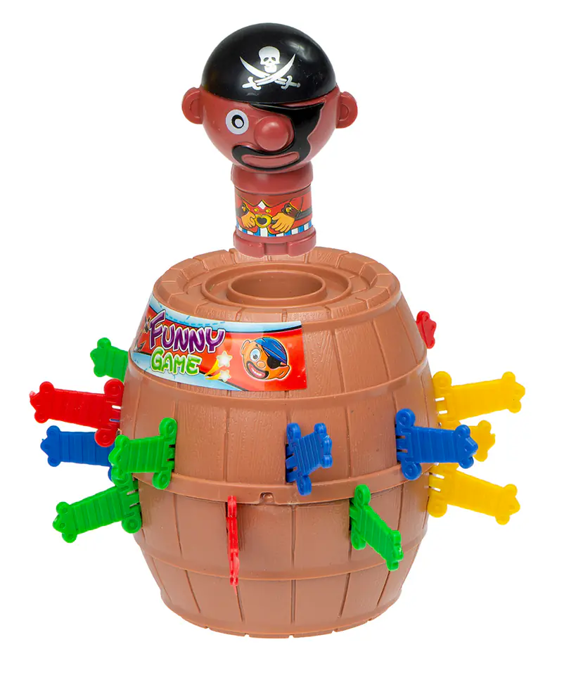 Arcade game Crazy Pirate in a barrel Prick the pirate 9 x 9 x 12.5 cm