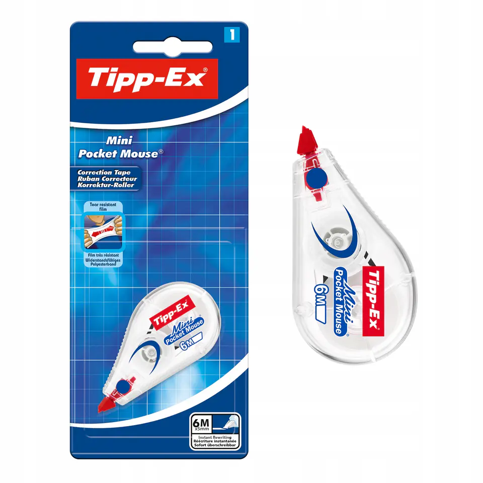 Korektor w taśmie Mini POCKET MOUSE TIPPEX na BLISTRZE 8128704 BIC