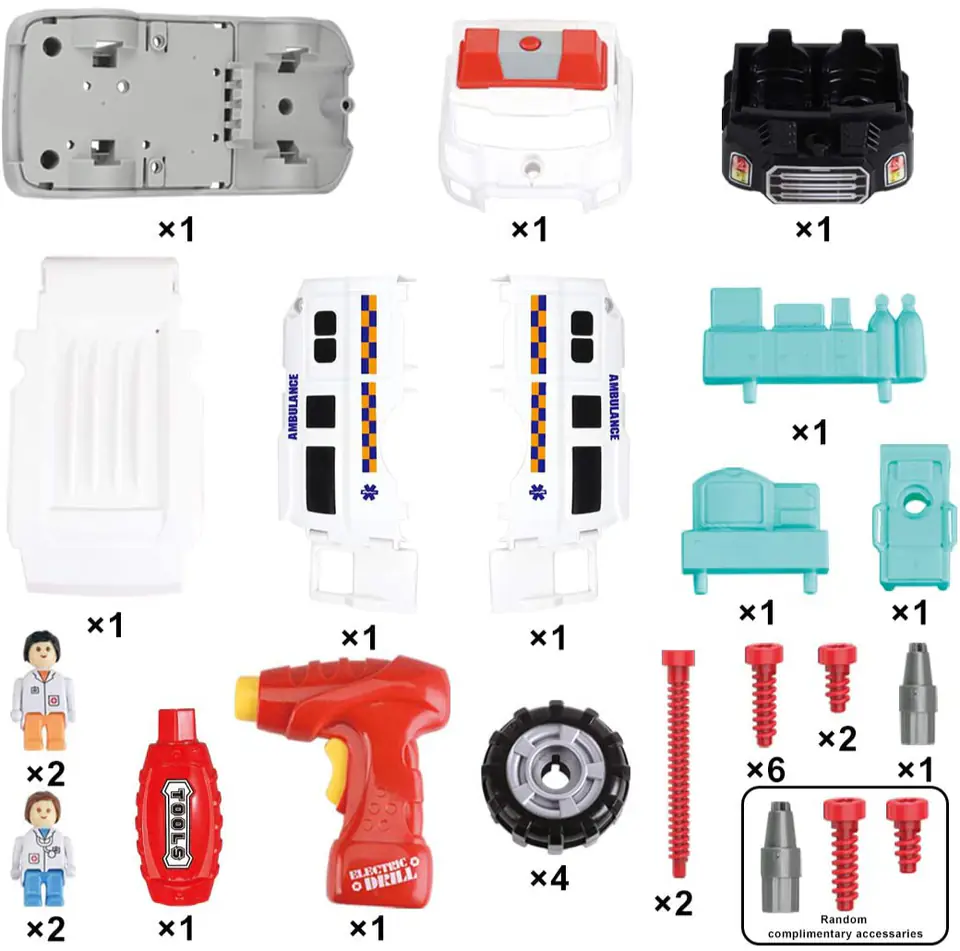 Car, Ambulance, Ambulance for unscrewing and turning, Emergency Screwdriver