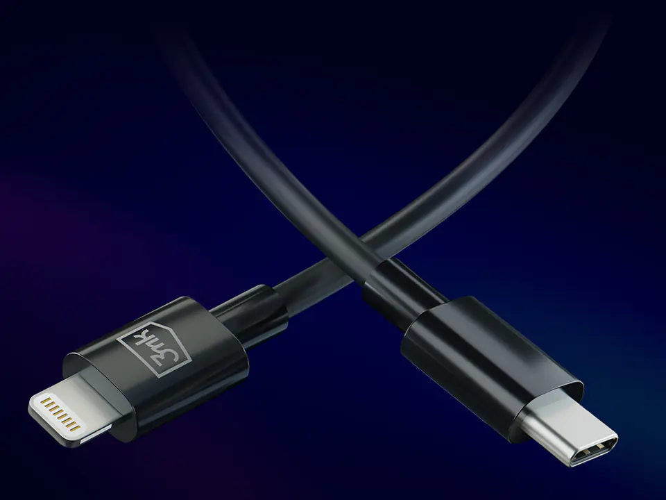 3MK Hyper Cable USB-C - Lightning20W 1.2m Czarny/Black Kabel