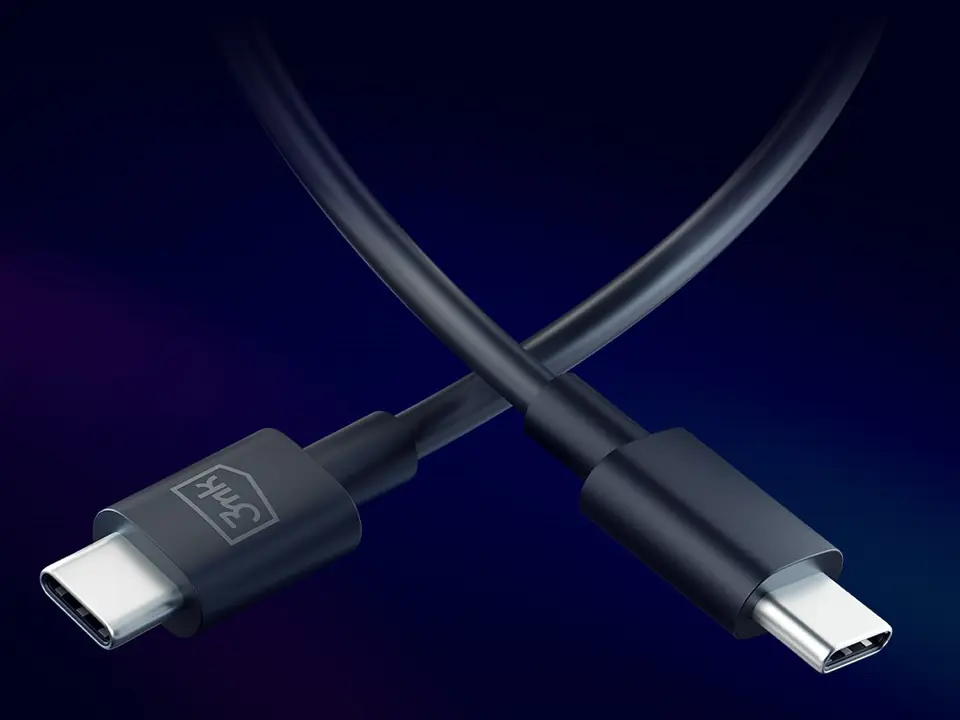 3MK Hyper Cable USB-C - USB-C 100W 1.2m Czarny/Black Kabel