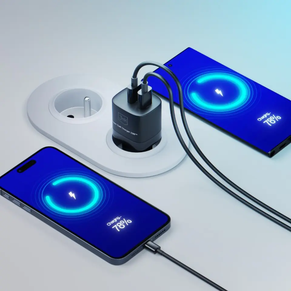 3MK Hyper GaN Charger 33W ład. sieć.Czarny/Black