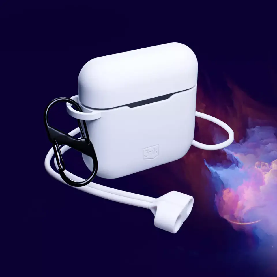 3MK Silicon Case AirPods 2nd gen + karabińczyk