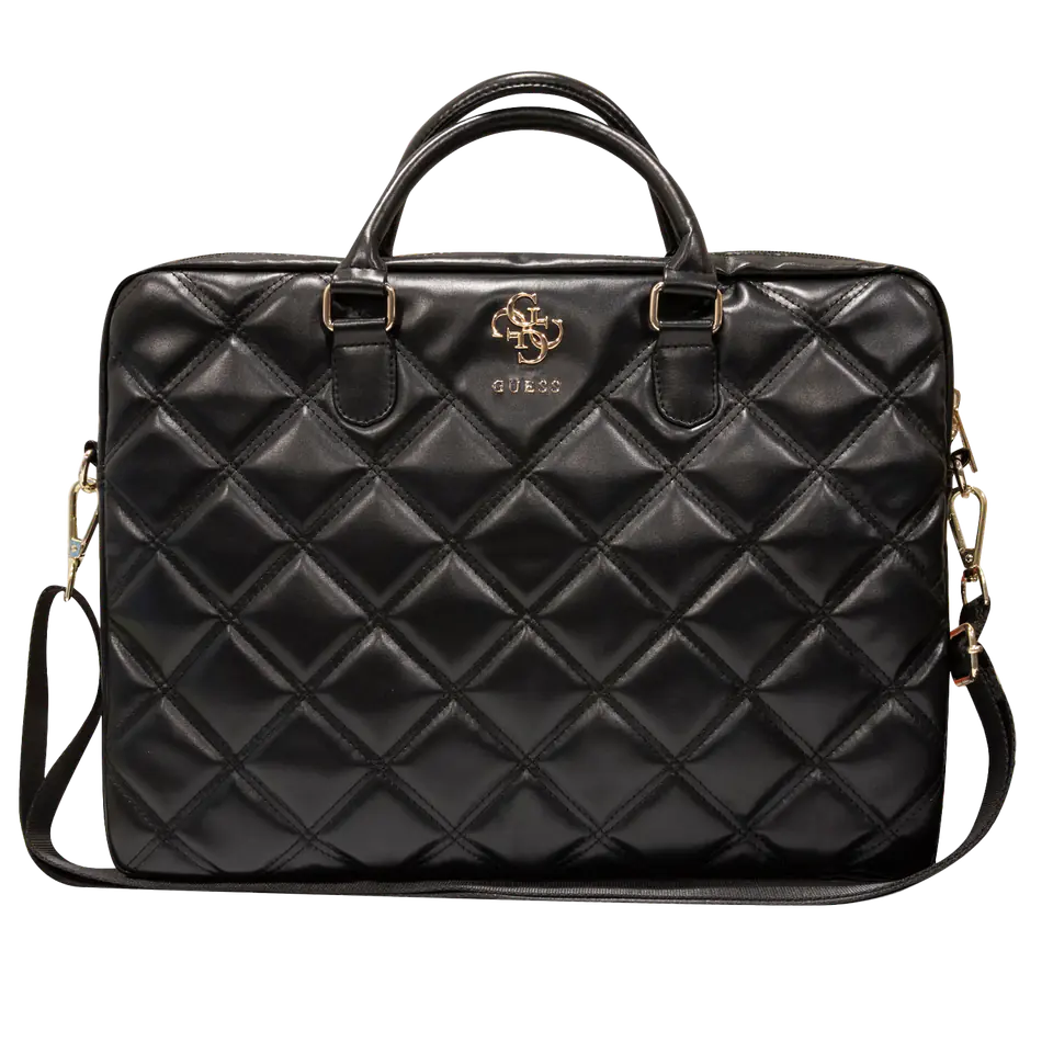 Guess Torba GUCB15ZPSQSSGK 16" czarny/black Quilted 4G