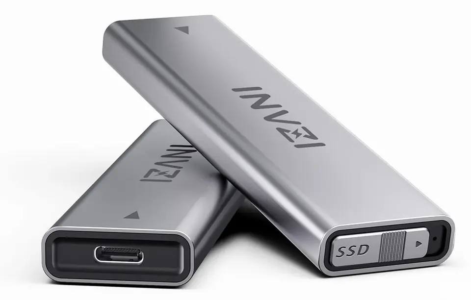 Stacja dokująca / Hub USB-C do iMac INVZI MagHub 8w1 z kieszenią SSD (szara)