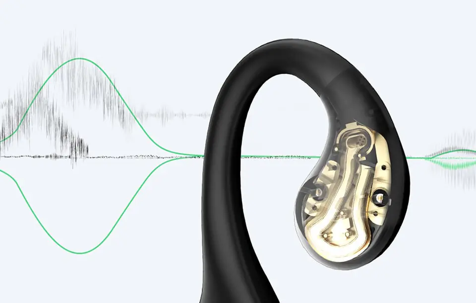 Słuchawki bezprzewodowe typu open ear QCY T22 Crossky Link (czarne)