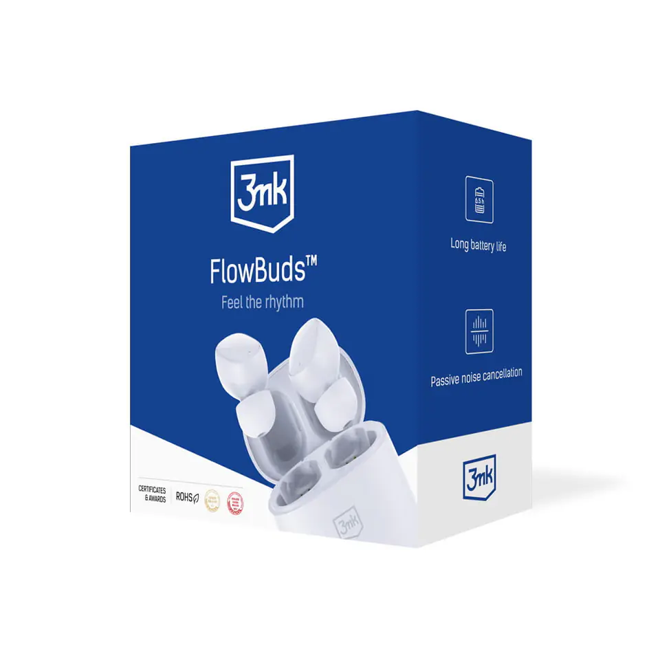 3MK FlowBuds słuchawki bezprzewodowe bluetooth biały