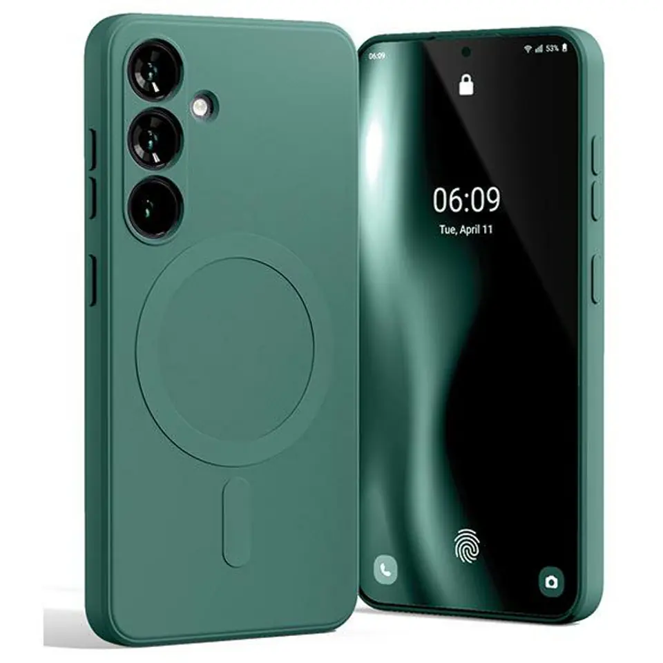 Mercury MagSafe Semi-Silicone Sam S24+S926 zielony /green