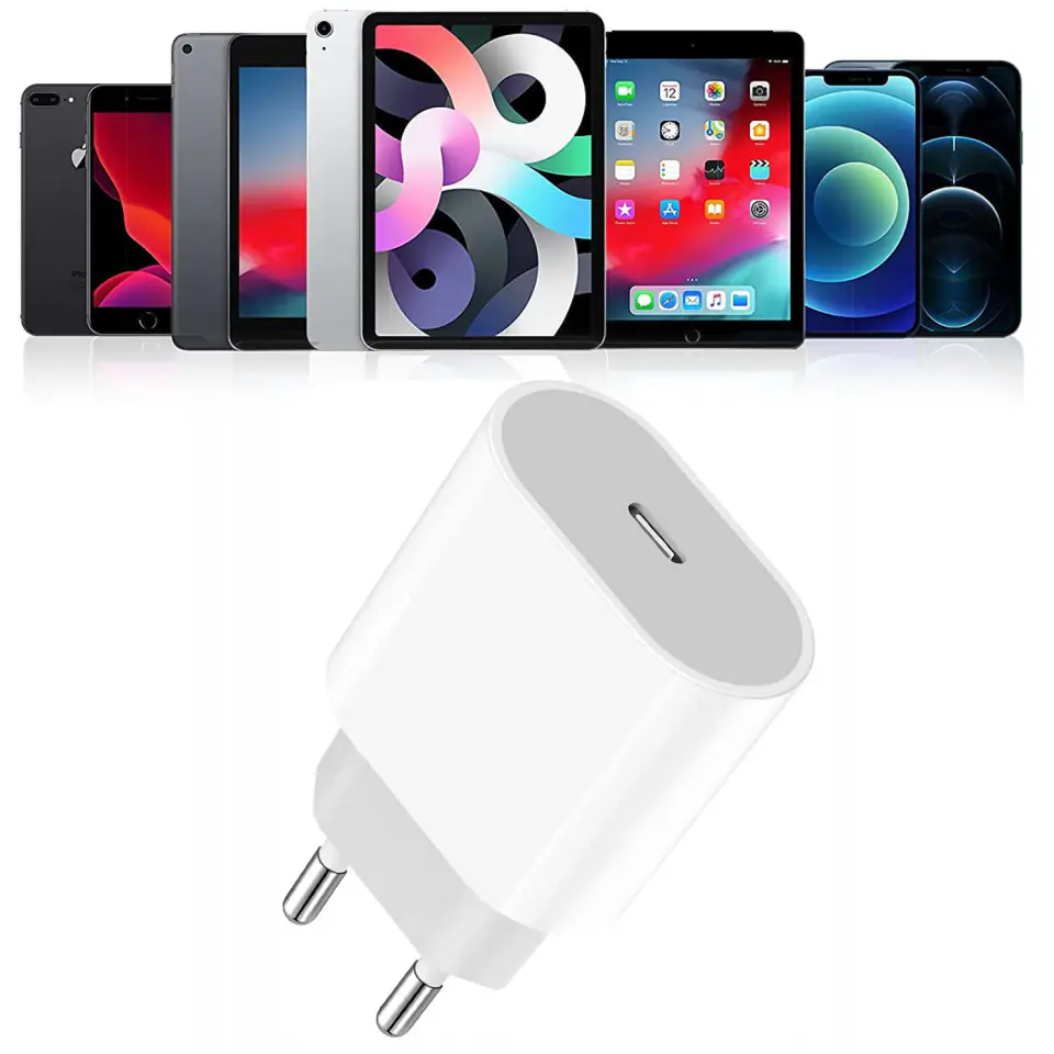 Ładowarka sieciowa oryginalna Apple USB-C typ C 20W szybka MHJE3ZM/A do iPhone adapter kostka Biała