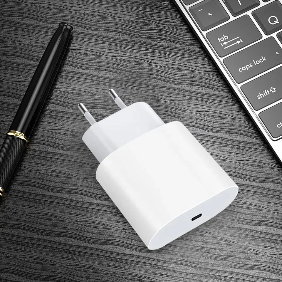 Ładowarka sieciowa oryginalna Apple USB-C typ C 20W szybka MHJE3ZM/A do iPhone adapter kostka Biała