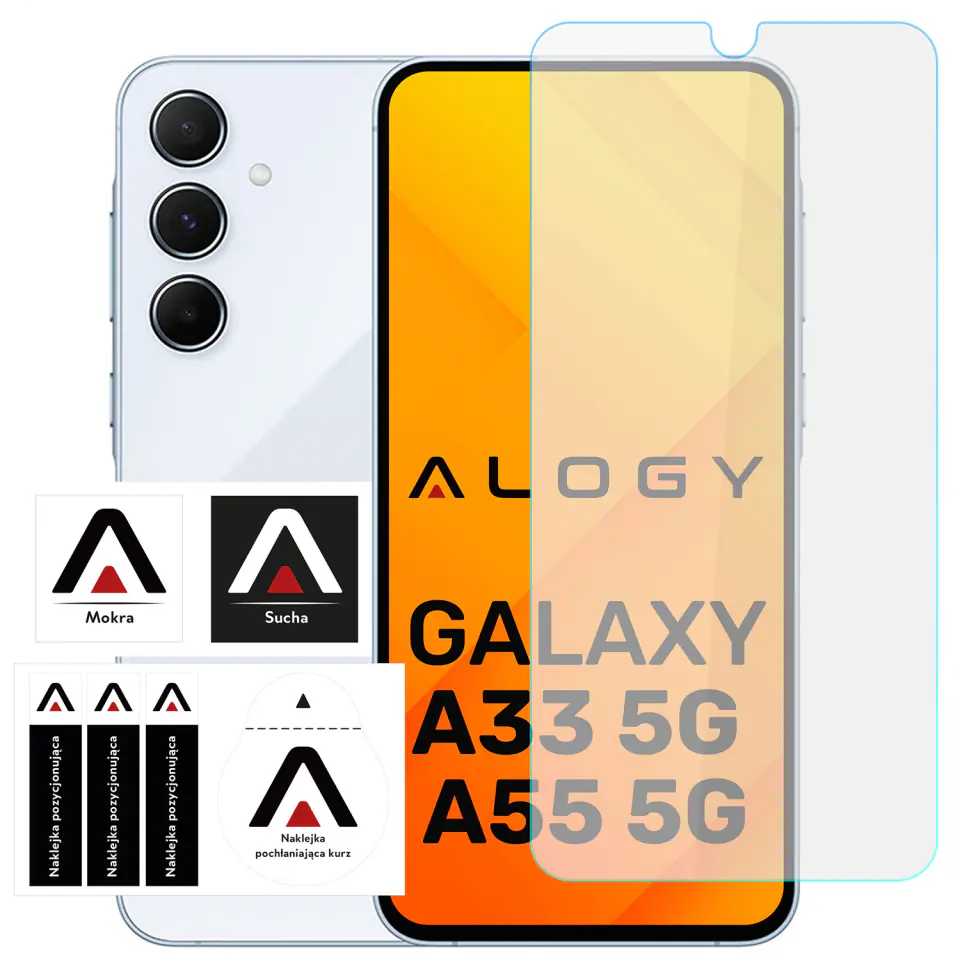 Szkło hartowane do Samsung Galaxy A35/A55 5G ochronne szkiełko na ekran 9H Alogy Pro+