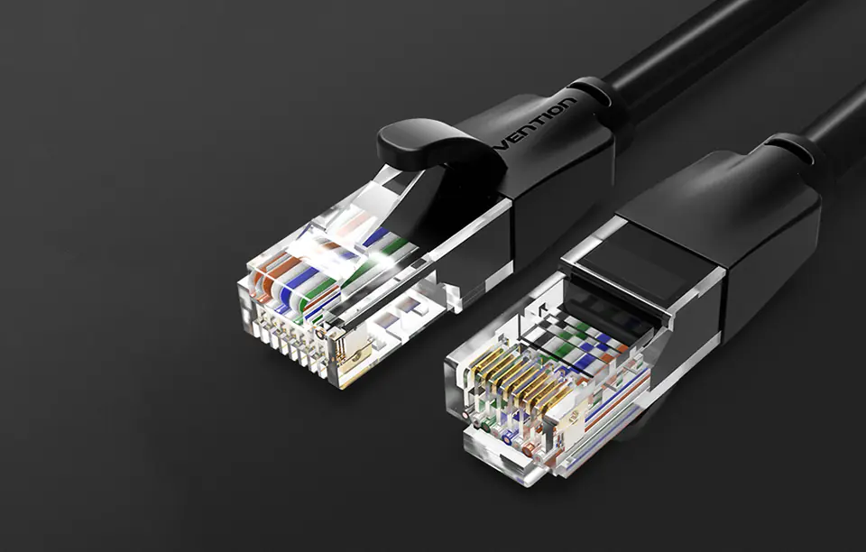 Kabel sieciowy UTP CAT6 Vention IBEBJ RJ45 Ethernet 1000Mbps 5m czarny