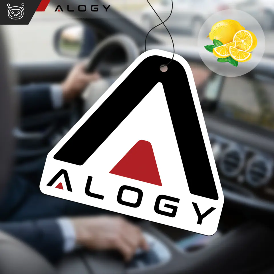 Zawieszka zapachowa samochodowa zapach do samochodu auta Alogy odświeżacz powietrza samochodowy Lemon