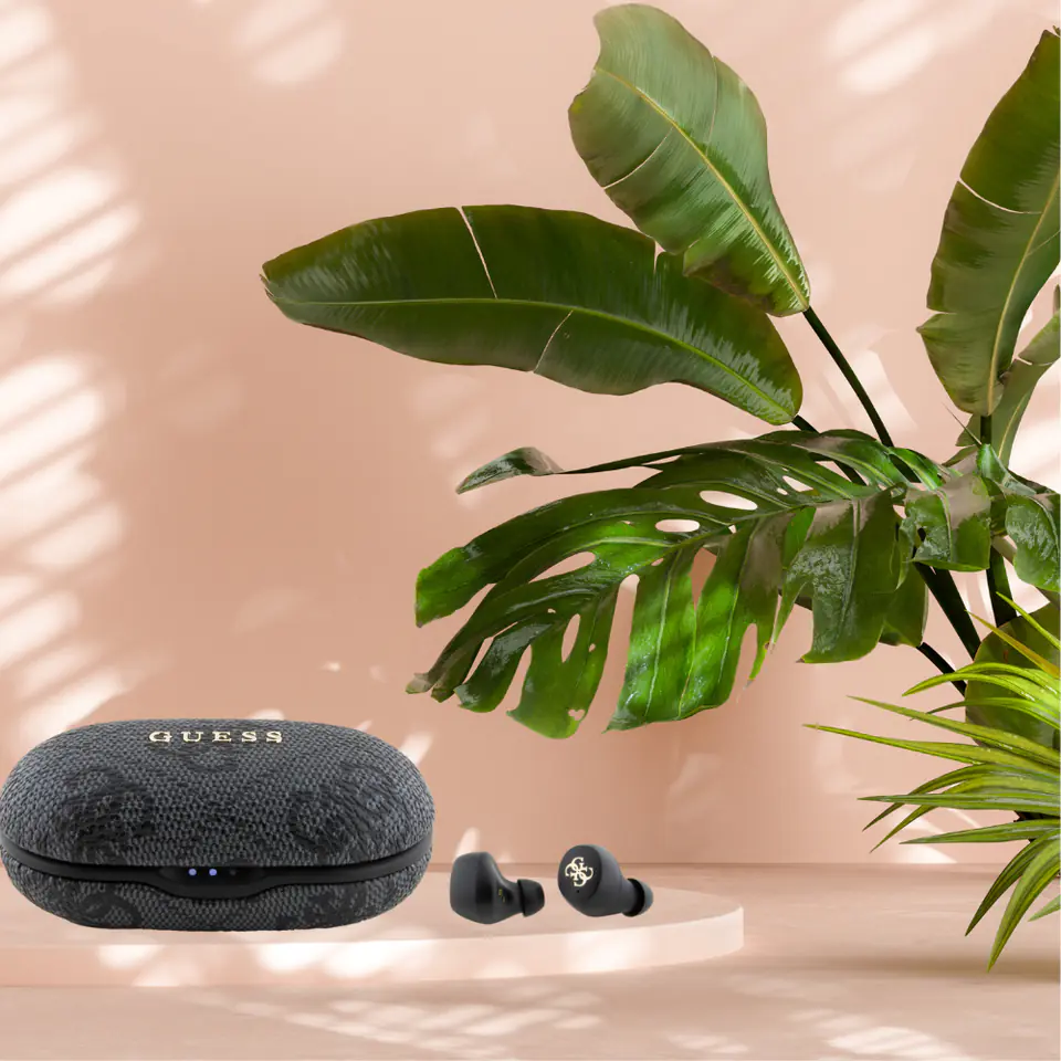 Guess słuchawki Bluetooth GUTWSP4EGBTWS + stacja dokująca ENC niebieski/blue 4G Metal