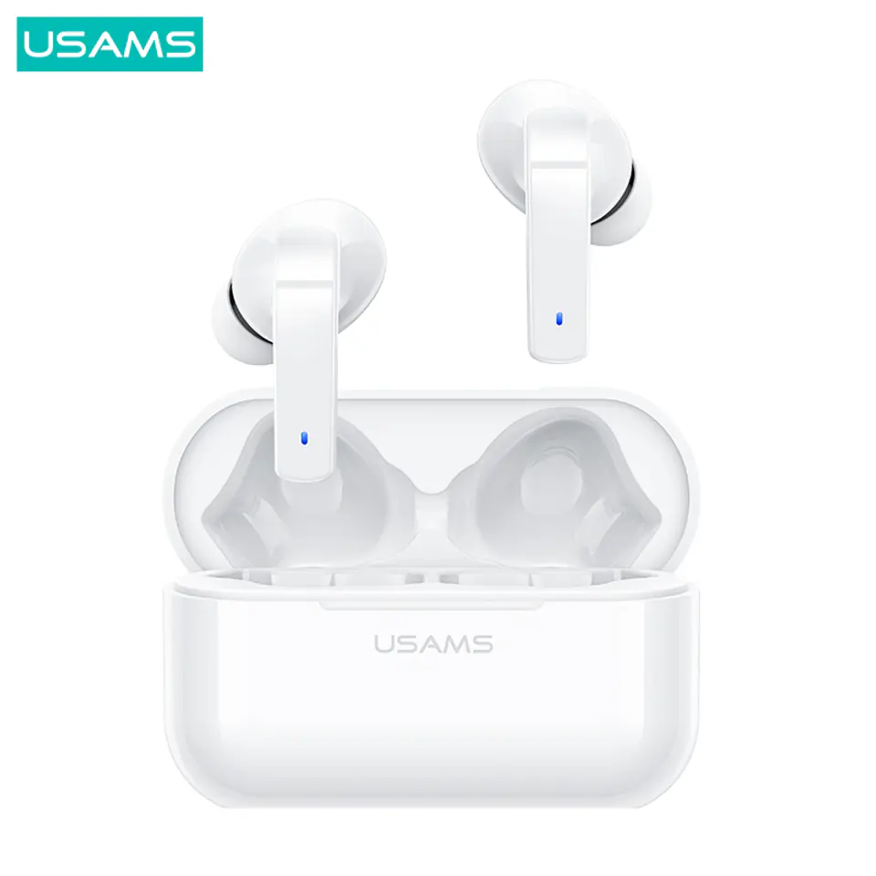 USAMS Słuchawki Bluetooth 5.0 TWS LY series ANC bezprzewodowe biały/white BHULY06